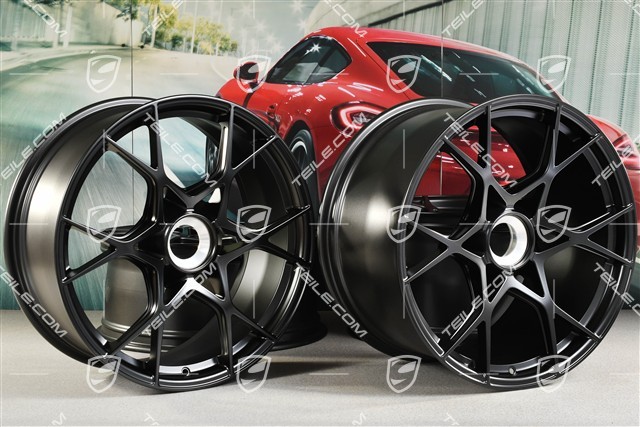 GT4 RS / Spyder RS 20" wheel rim set, aluminium, 8,5J x 20 ET61 + 11J x 20 ET50, black satin matt