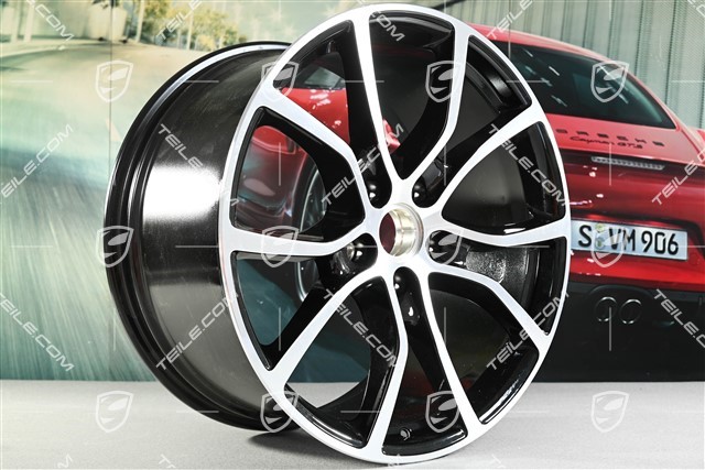 21" Felga Cayenne Exclusive Design, 11J x 21 ET58, czarny wysoki połysk