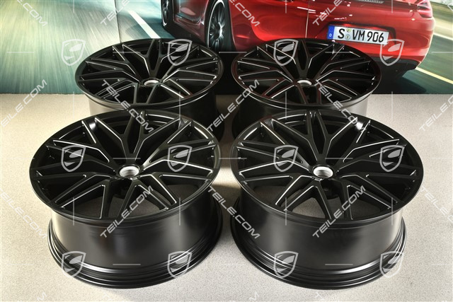 21-inch RS Spyder Design II, alloy wheels set, 9,5J x 21 ET27 + 10J x 21 ET19, black satin mat