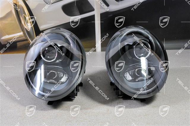 BiXenon Scheinwerfer, Innenblende in Schwarz, Turbo/GT3, Satz (L+R)