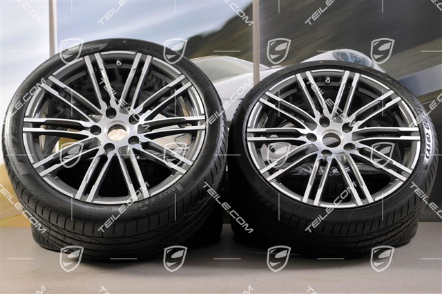 20" Turbo III summer wheel set, rims 8,5J x 20 ET51 + 11J x 20 ET56 + NEW Pirelli P-ZERO summer tyres 245/35 R20 + 305/30 R20, with TPM