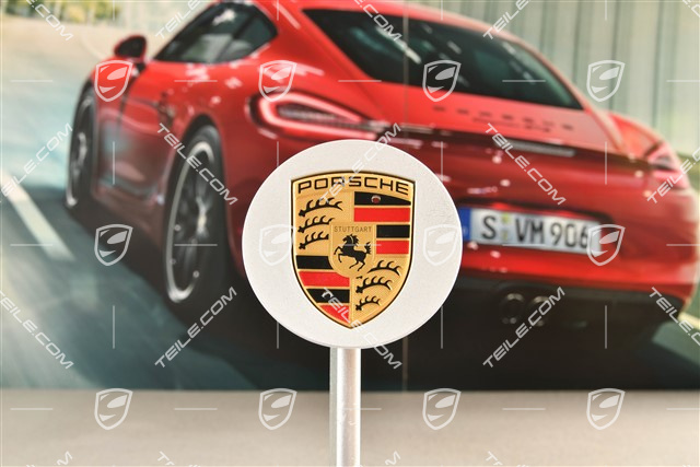 Raddeckel, großes farbiges Porschewappen