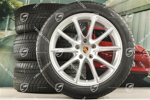 20-inch Cayenne COUPE Design winter wheel set, rims 9J x 20 ET50 + 10,5J x 20 ET55 +  Continental winter tyres 275/45 R20 + 305/40 R20, with TPMS