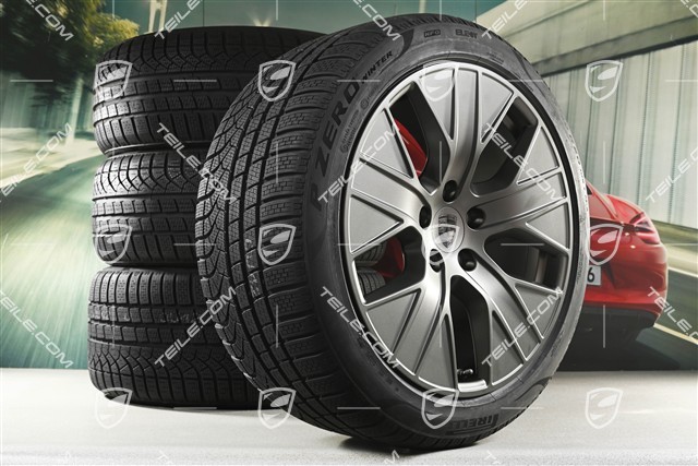 20" koła zimowe Turbo Aero, komplet, felgi 9J x 20 ET54 + 11J x 20 ET60 + opony zimowe Pirelli 245/45 R20 + 285/40 R20, Turbonite