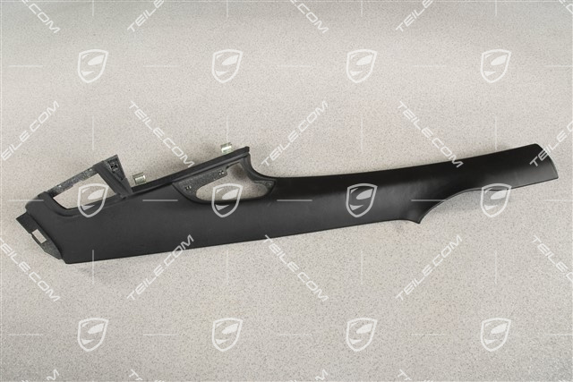 Verkleidung von C-Säule, Coupe, Leder, Schwarz, R