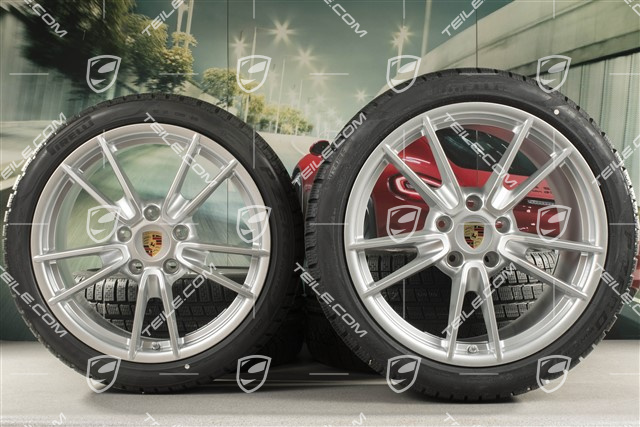19-/20-inch Carrera winter wheel set, wheel rims 8,5J x 19 ET52 + 11J x 20 ET66 + NEW Pirelli winter tyres 235/40 R19 + 295/35 R20, with TPMS