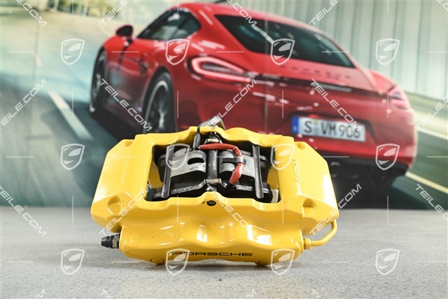 PCCB Fixed calliper without pads, yellow, GT3 / GT2 / Turbo, R