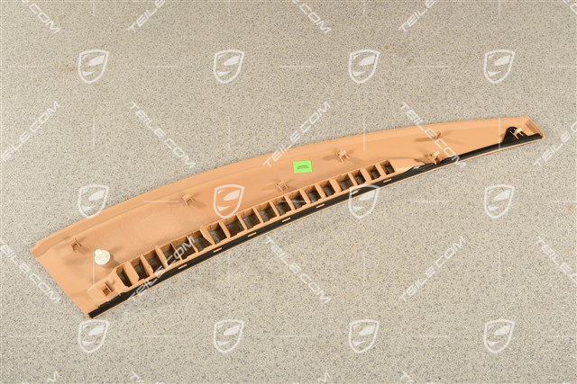 Dashboard defroster trim / cover, Leather Luxor Beige, L