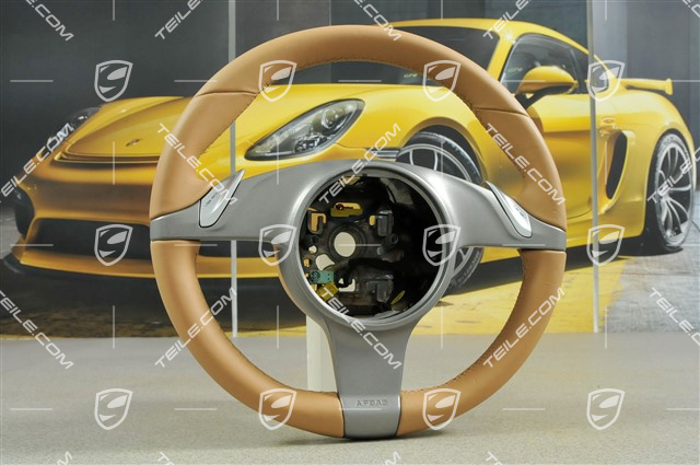 Steering wheel, smooth leather, sand beige, PDK Steering wheel, smooth leather, sand beige, PDK