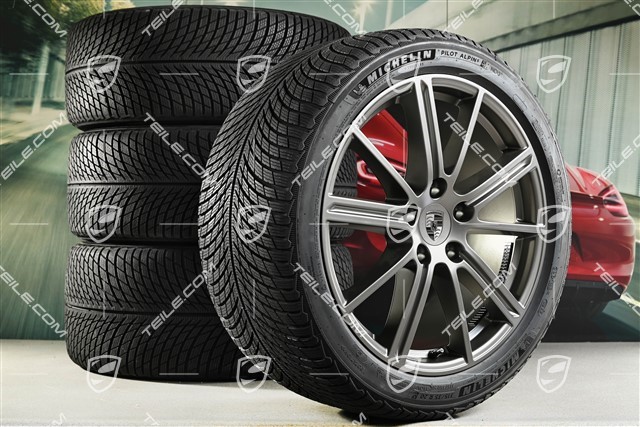 20-inch Panamera Turbo Winter wheel set, wheel rims 9,5J x 20 ET71 + 10,5J x 20 ET71 + NEW Michelin winter tyres 275/40 R20 + 315/35 R20, Turbonit