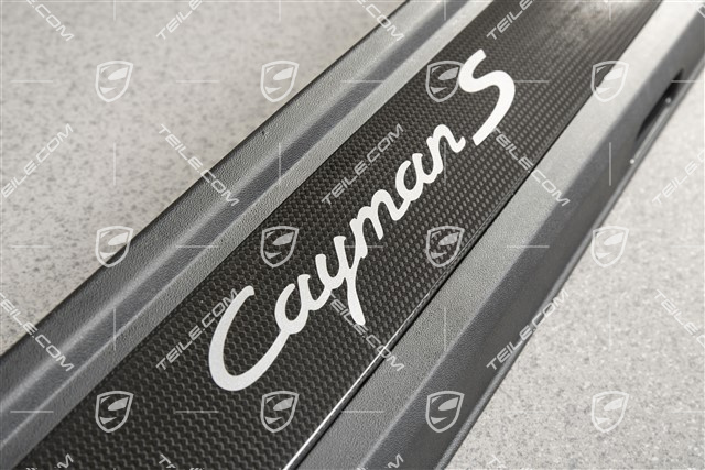 Blenden/Einstiegleisten, ohne Beleuchtung, Carbon, "Cayman S", Satz, L+R