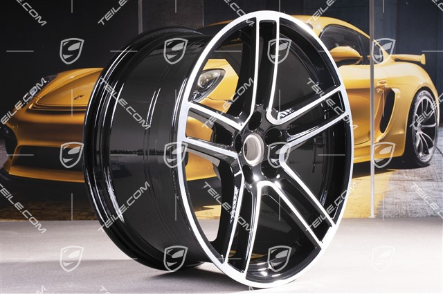 20" Felge "Macan Turbo", 10J x 20 ET19, BORBET, schwarz hochglanz