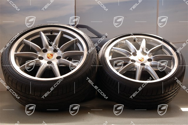 19-inch Carrera Sport summer wheel set, wheel rims 8,5J x 19 ET55 + 10J x 19 ET42 + NEW Michelin tyres 235/35 R19 + 265/35 R19, with TPMS