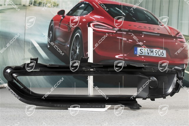 Front bumper, side ventilation grille, lower, Black matte, R