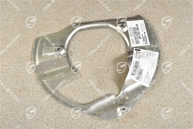 Front axle disc brake protective plate,  C2S / C4S / GTS, L