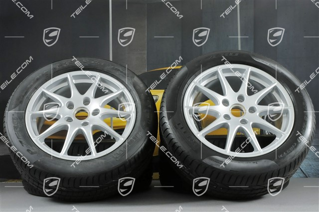 18" Panamera S Sommerräder Satz, Felgen 8J x 18 ET59 + 9J x 18 ET53 + Reifen Pirelli P-Zero 245/50 R18 + 275/45 R18
