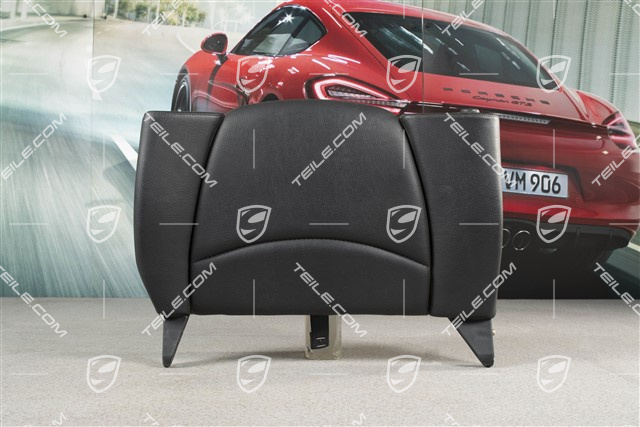 Back seat backrest, rear, leatherette, black, coupe, R