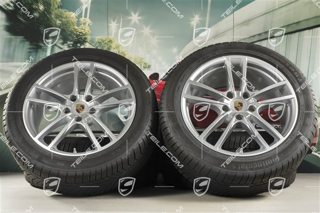 20-inch Cayenne Sport winter wheel set, rims 9J x 20 ET50 + 10,5J x 20 ET64 + Continental winter tyres 275/45 R20 + 305/40 R20, with TPMS