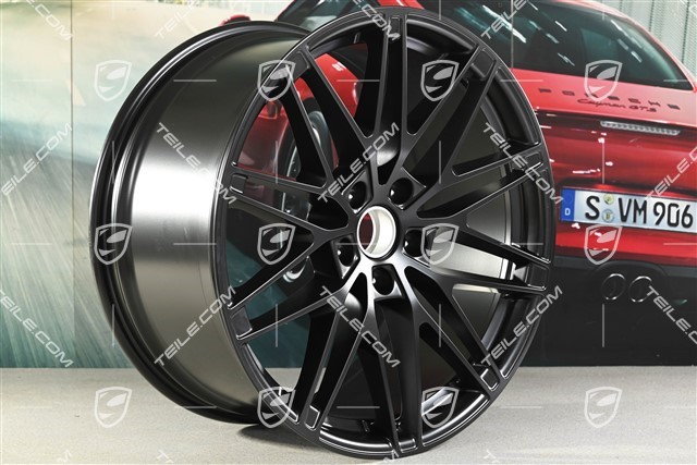 22" Macan RS Spyder Design Felge, 11J x 22 ET47, schwarz seidenmatt