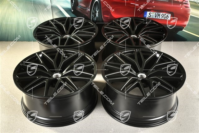 21-inch RS Spyder Design II, alloy wheels set, 9,5J x 21 ET27 + 10J x 21 ET19, black satin mat