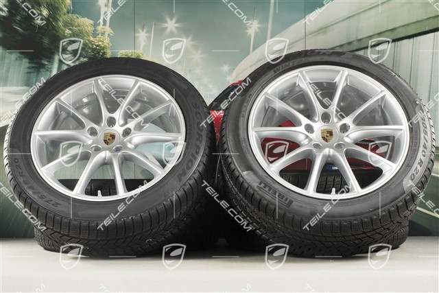 20-inch Cayenne COUPE Design winter wheel set, rims 9J x 20 ET50 + 10,5J x 20 ET55 +  Pirelli winter tyres 275/45 R20 + 305/40 R20, with TPMS