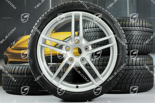 19" Komplet kół zimowych Carrera, felgi 8,5J x 19 ET54 + 11J x 19 ET48 + opony zimowe Continental 235/40 R19 + 295/35 R19, bez czujników ciśnienia