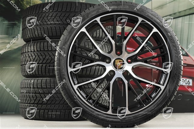 21-inch winter wheels set "Exclusive Design Sport", rims 9,5 J x 21 ET71 + 10,5 J x 21 ET71 + NEW Pirelli Sottozero III winter tires 275/35 R21 + 315/30 R21, black high gloss