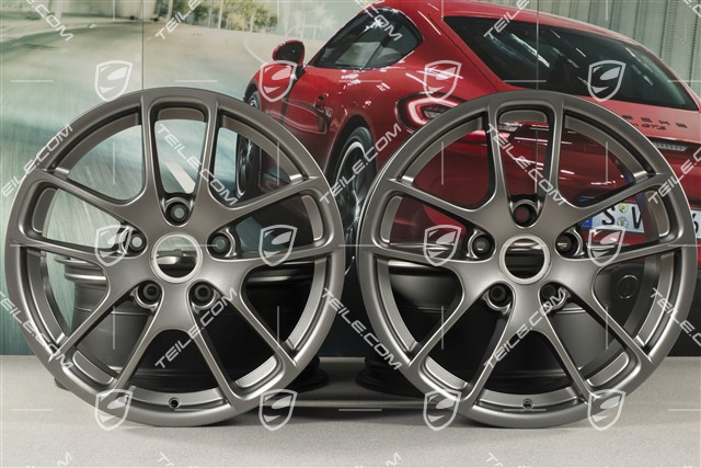 18-inch wheel rim set "Cayman III", 8J x 18 ET57 + 9J x 18 ET47, Platinum