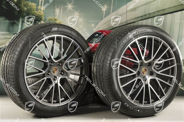 21-inch Cayenne RS Spyder summer wheel set, rims 9,5J x 21 ET46 + 11,0J x 21 ET49 + Pirelli P Zero summer tyres 285/40 R21 + 315/35 R21