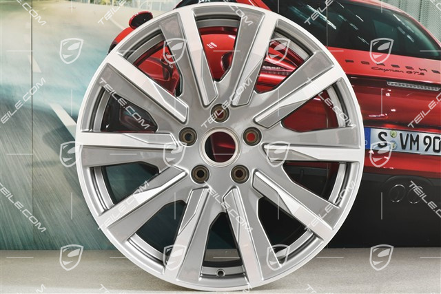 20" wheel rim Taycan Tequipment Design, 11J x 20 ET60, platin silver