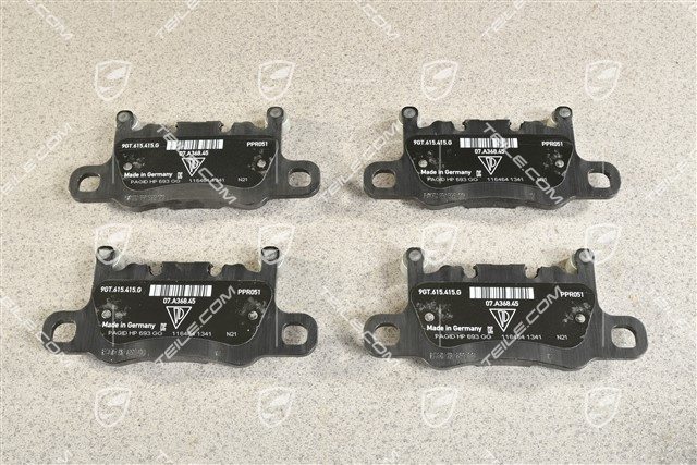 Brake pad set, rear axle, Spyder, L+R