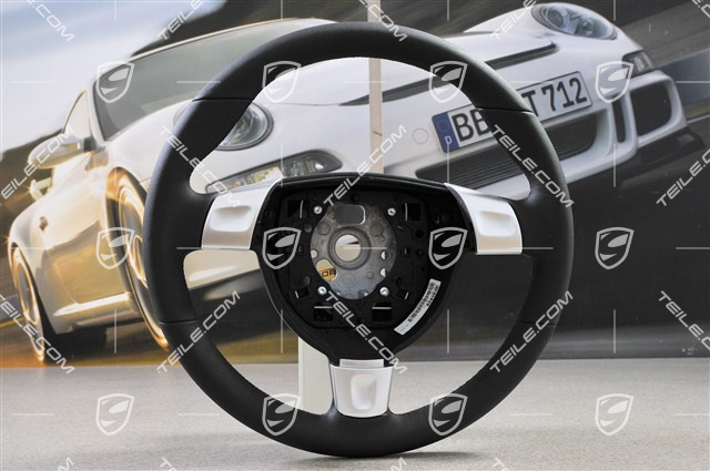 Sports steering wheel, leather embossed, 5th- / 6th-speed manual transmission, black Sports steering wheel, leather embossed, 5th- / 6th-speed manual transmission, black