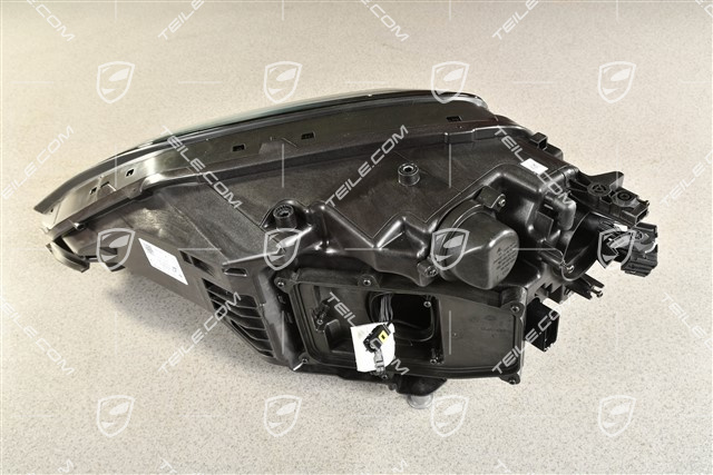 LED Headlamp with variable light distribution, darkened, R