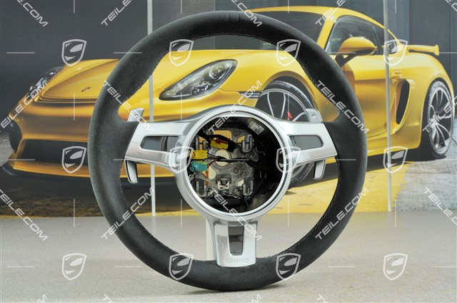 Sports steering wheel, Alcantara, PDK transmission, black/platinum grey