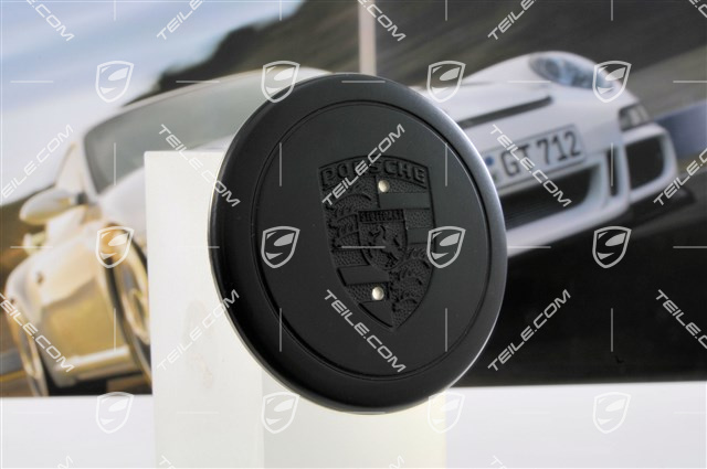 Radzierdeckel schwarz, Porsche Wappen, für Innendurchmesser 71mm Radzierdeckel schwarz, Porsche Wappen, für Innendurchmesser 71mm