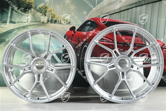 20+21 -inch GT3 wheel rim set, 9,5J x 20 ET46 + 12J x 21 ET45, brilliant silver