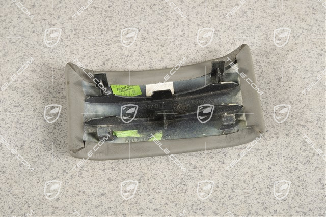 Extension upper part for center console rear, leather, Graphite grey, coupe / Targa