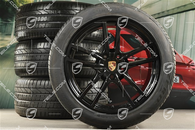 20-inch Cayenne Sport summer wheel set, rims 9J x 20 ET50 + 10,5J x 20 ET64 + summer tyres 275/45 R20 (110)Y XL + 305/40 R20 (112)Y XL, with TPMS