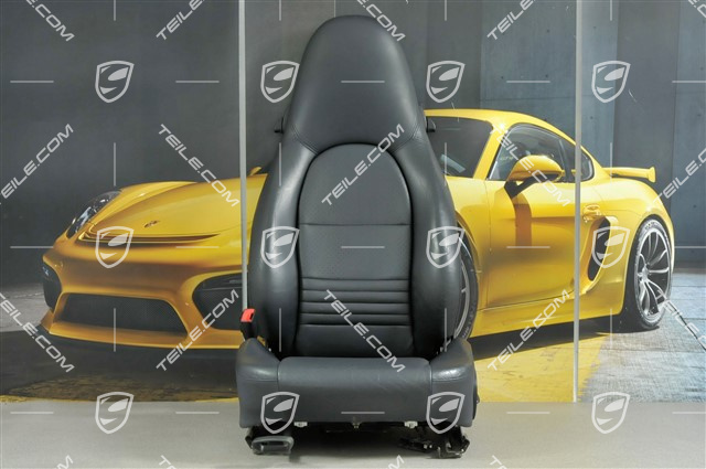 Seat, manual adjustable, leather/leatherette, Metropole blue, L