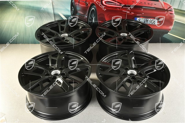 21" Wheel rim set Cross Turismo Design, 9,5J x 21 ET60 + 11,5J x 21 ET66, in black satin-mat