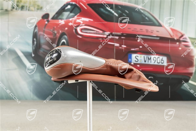 Schalthebelknopf, Sport-silver, Boxsterrot, 5-Gang
