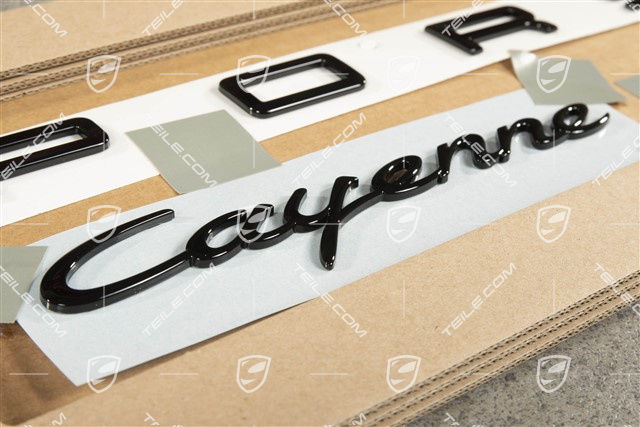 Badge / Emblem "Cayenne Turbo S" Silky gloss Black