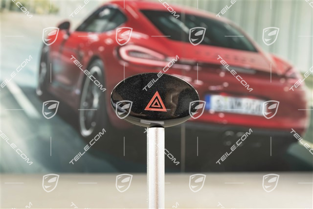 Hazard / warning light switch, Gloss black