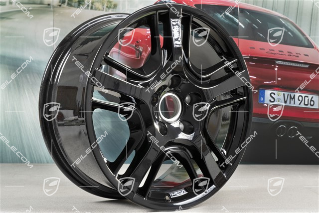 19" Felga Panamera Design, 9J x 19 ET60, czarny wysoki połysk