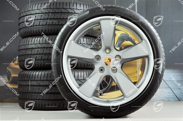 20" Sport Classic summer wheels set,GT-Silber metalic,  rims 9,5J x 20 ET65 + 11,5 x 20 ET63 + Michelin summer tyres 255/40 ZR20 + 295/35 ZR20, without TPM