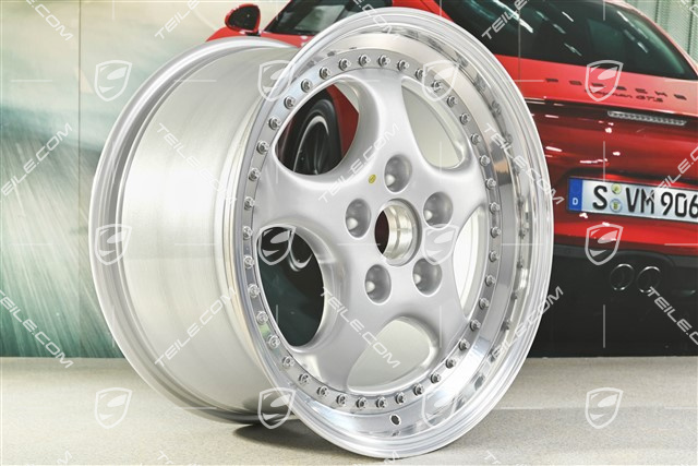 18-inch Alloy wheel rim, Turbo 3.6, 10J x 18 ET61, Speedline, silver