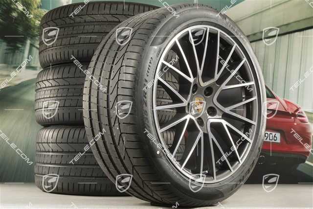 21-inch Cayenne RS Spyder summer wheel set, rims 9,5J x 21 ET46 + 11,0J x 21 ET49 + Pirelli P Zero summer tyres 285/40 R21 + 315/35 R21