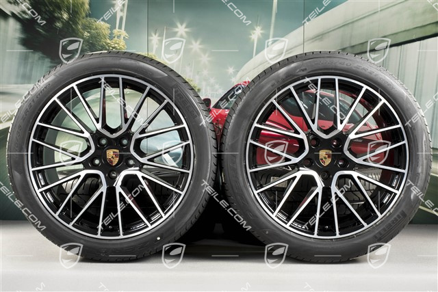 21-inch Cayenne RS Spyder summer wheel set, rims 9,5J x 21 ET46 + 11,0J x 21 ET58 + Pirelli P Zero summer tyres 285/40 R21 + 315/35 R21, with TPMS, EXCLUSIVE