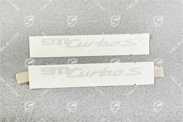 1 zestaw ozdobnych folii samoprzylepnych, z napisem "Turbo S", złoty 1 zestaw ozdobnych folii samoprzylepnych, z napisem "Turbo S", złoty