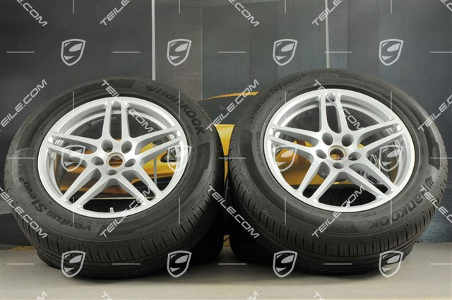 18-inch "Macan S" summer wheel set, rims 8J x 18 ET21 + 9J x 18 ET21, Hankook Ventus S1 tyres 235/60 ZR 18 + 255/55 ZR 18, with TPMS